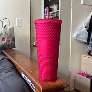 Starbucks pink studded cup